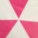10m Hot Pink and White Fabric Bunting